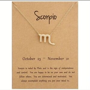 Scorpio Zodiac Symbol Pendant Necklace